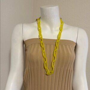 J. Crew Yellow Chunky Necklace Statement Piece